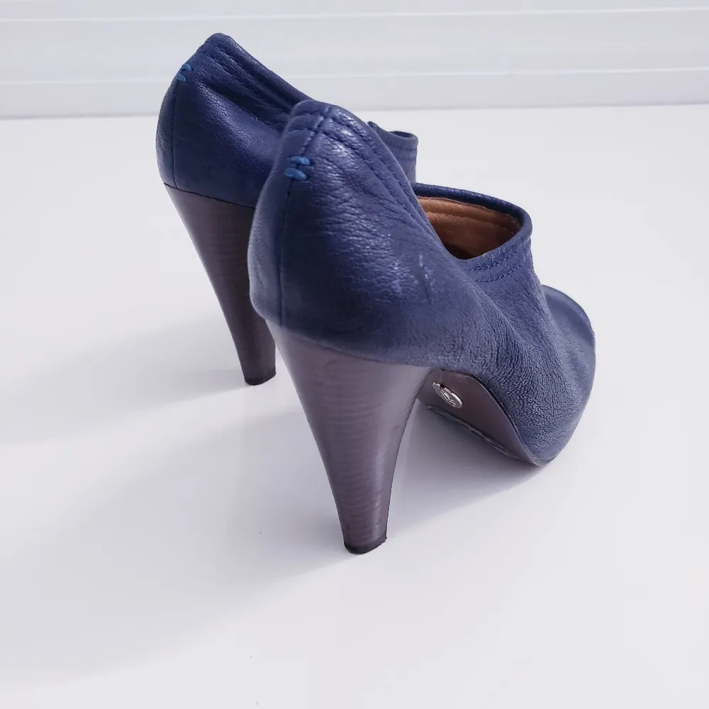 Frye  Edie Ankle Heel Pump Open Toe - Image 4