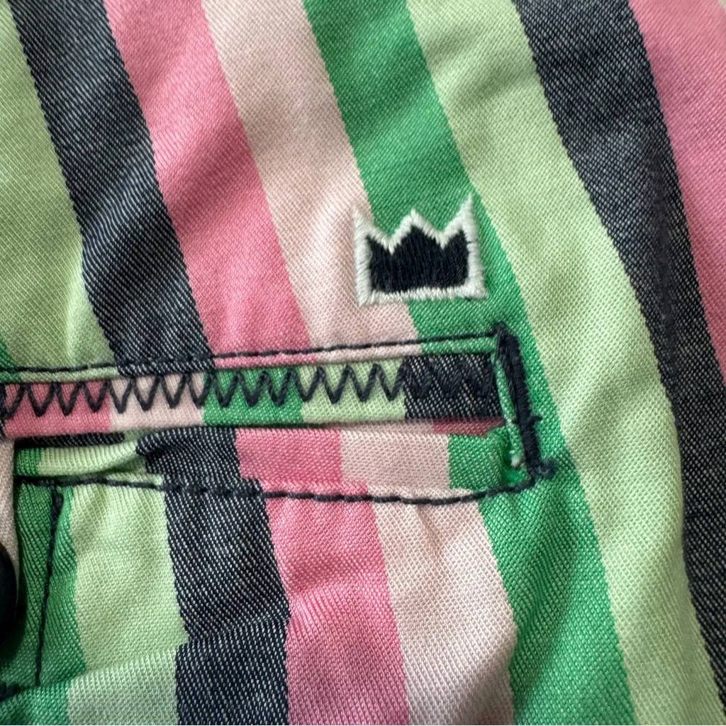 Crown & Ivy Caroline Striped Shorts‎ NWT size 8 Pink Green Navy 5” Inseam - Image 10