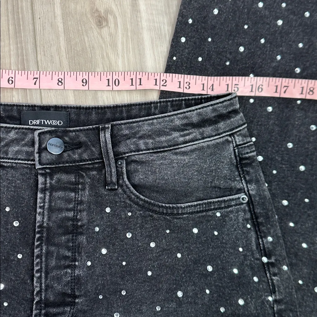 Driftwood free people Royce after party embellished rhinestone jeans size 29 - Image 8