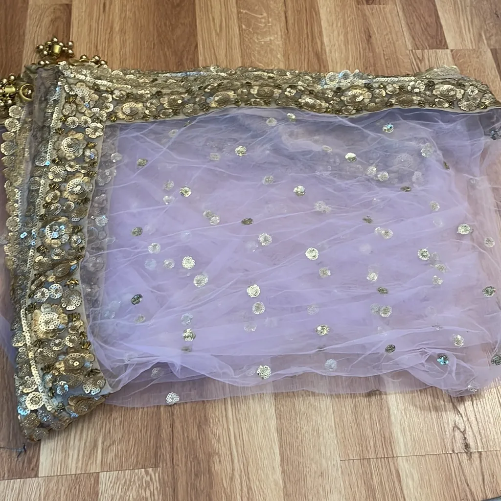 Purple&Gold Lehenga Indian Dress - Image 14