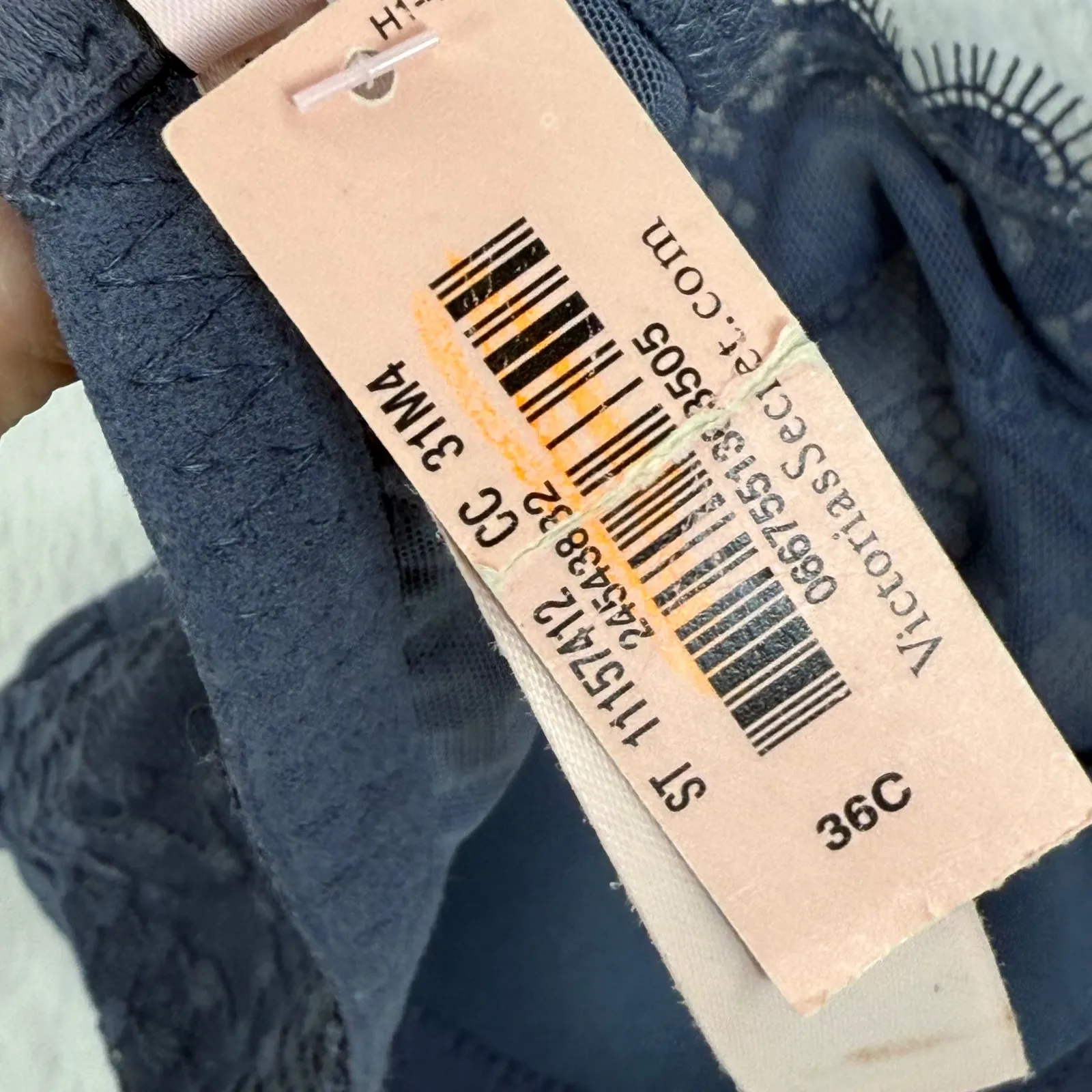 Victoria's Secret Dream Angels Lace Push Up Bra 36C Floral Blue‎ - Image 14