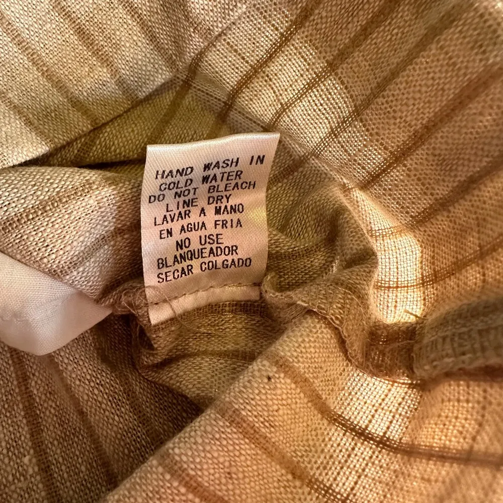 NWT Entro khaki striped paper bag waist Saturday comfort shorts size S - Image 7