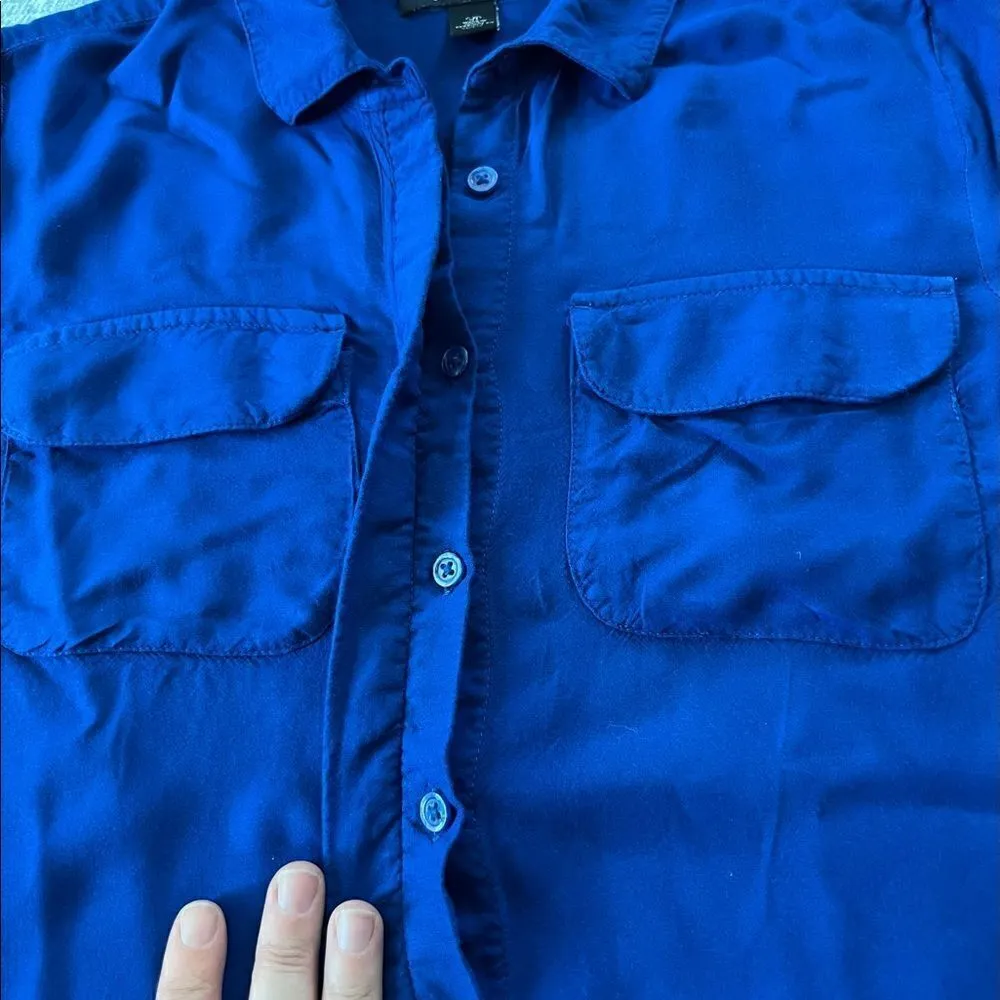 Tommy Hilfiger Royal Blue Long Sleeve Button Down Shirt Small - Image 5
