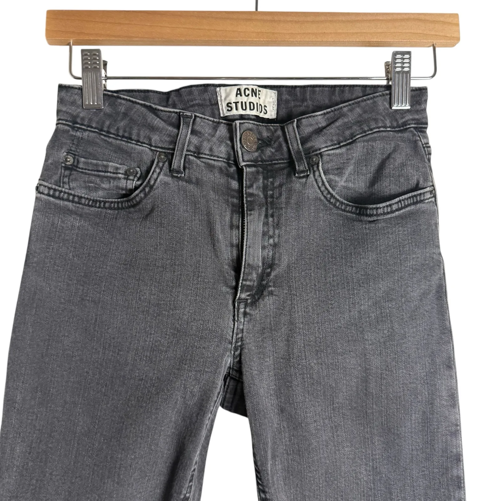 Acne Studio Skin 5 Used Black High Rise Denim Skinny Jeans Size 27 - Image 6