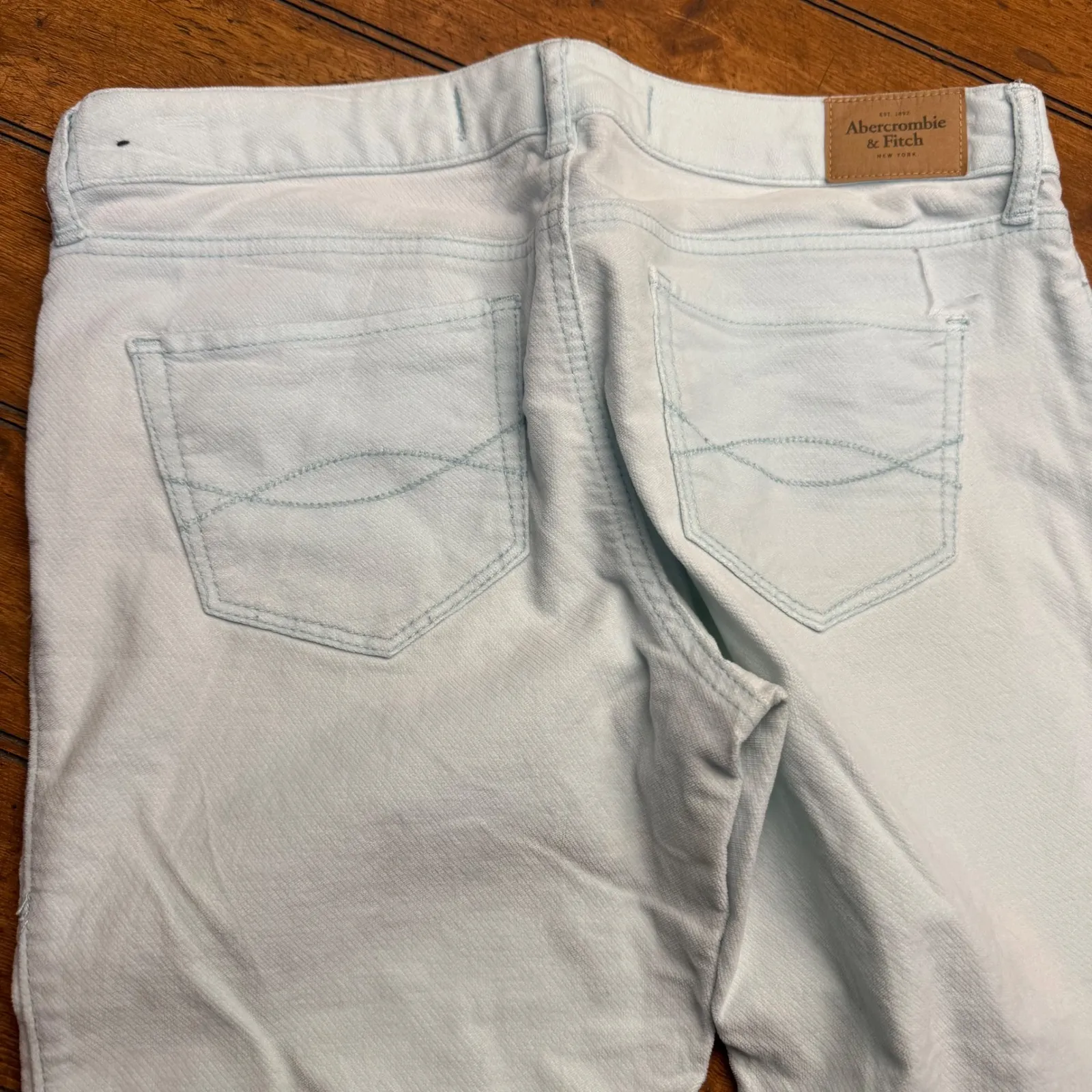 Abercrombie Fitch‎ Light Blue green Skinny Jeans Women's Size 4 W 27 - Image 7