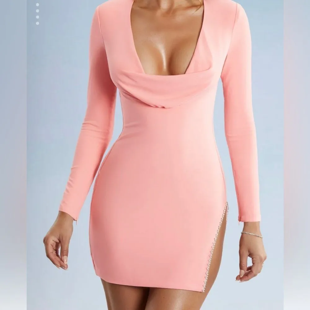 Cowl neck mini dress - Image 2