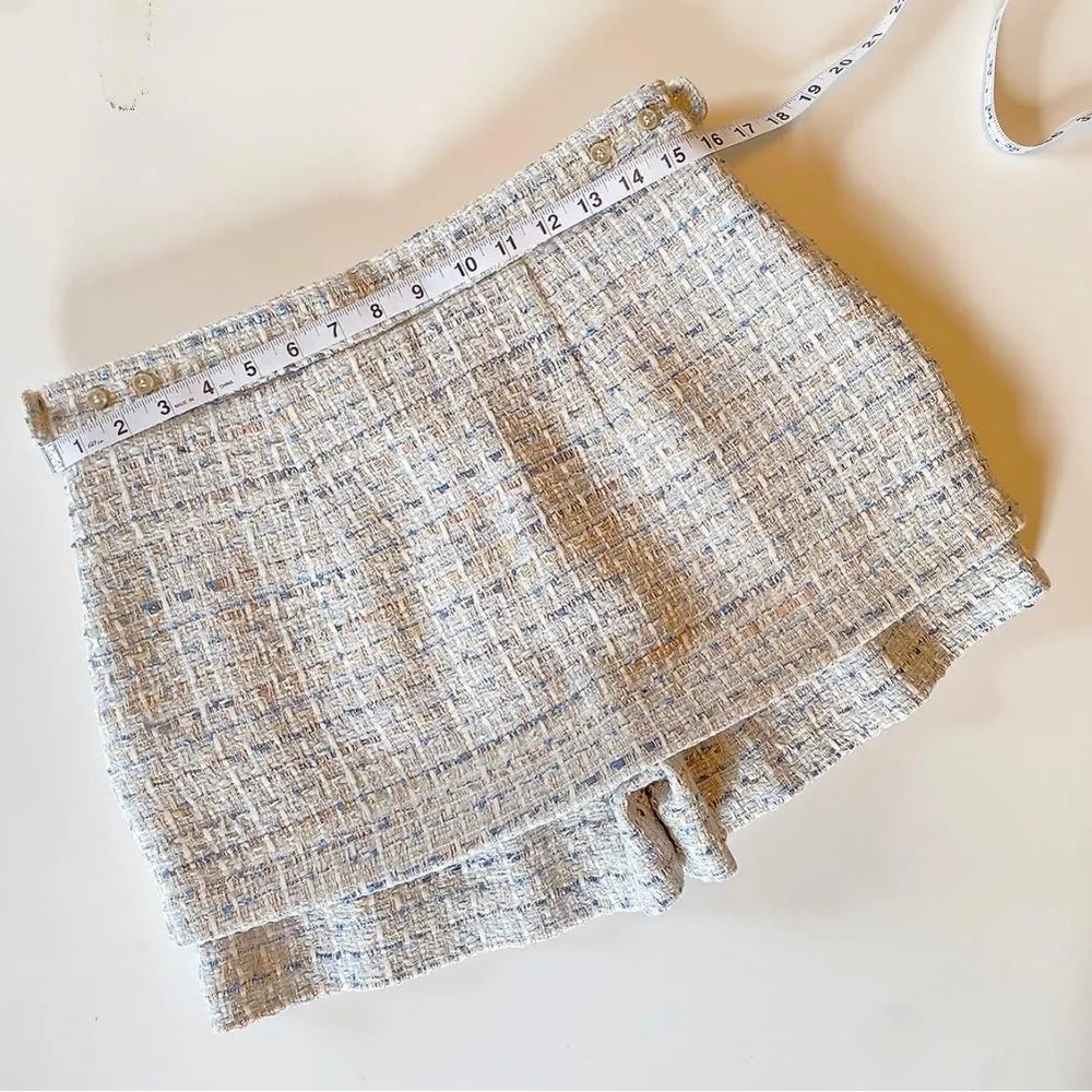 Stylish Women's Tweed Skort Blue Size 8 - Image 9