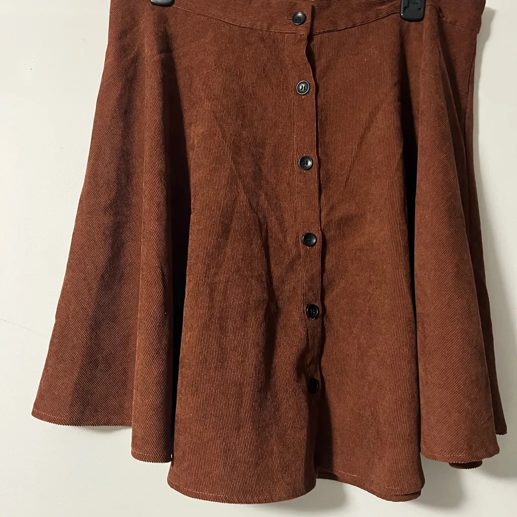 Brown Button-Up Women's Skirt - Image 2