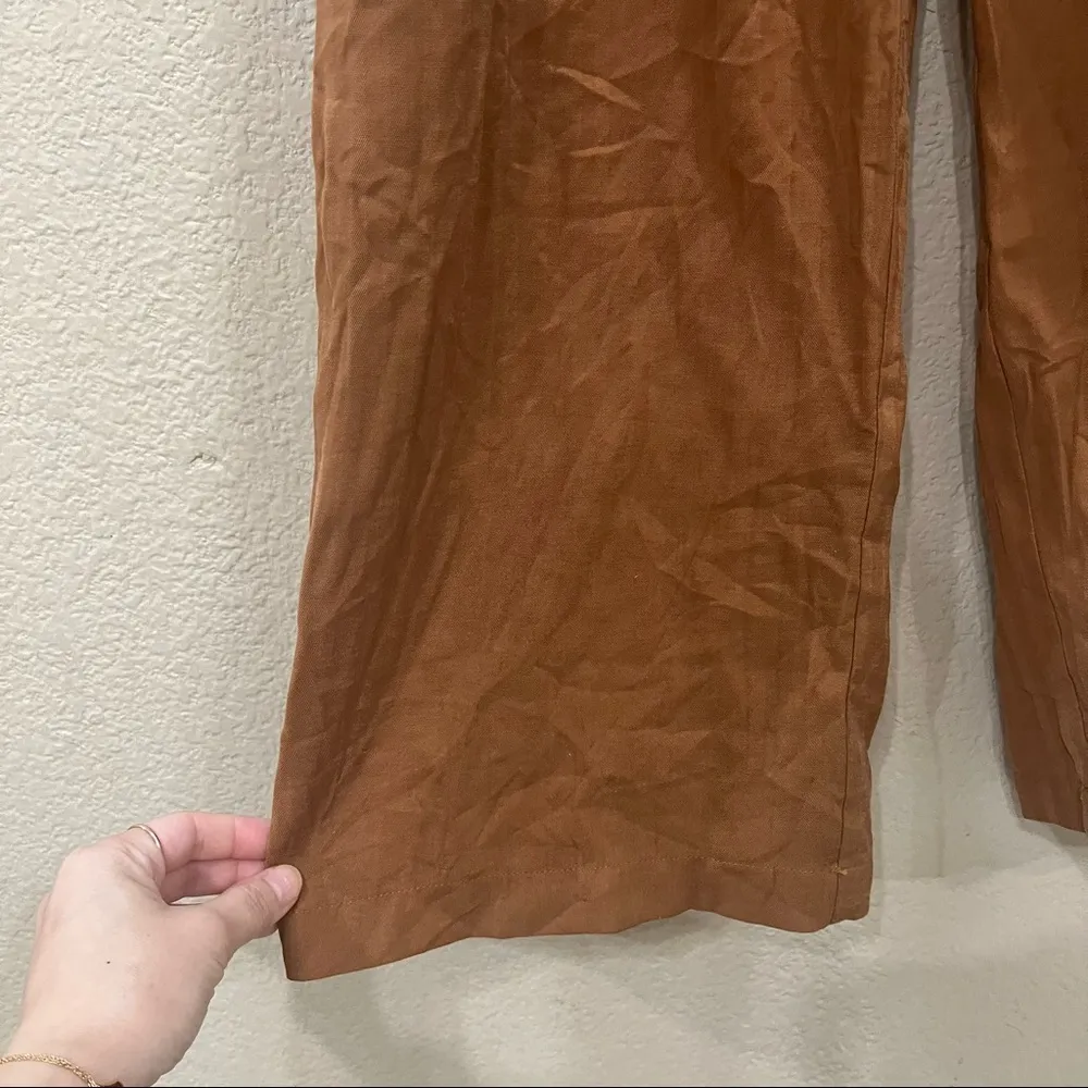 Anthropologie Greylin One Piece Jumpsuit Womens Brown Sz L Boho Party Preppy EUC - Image 6