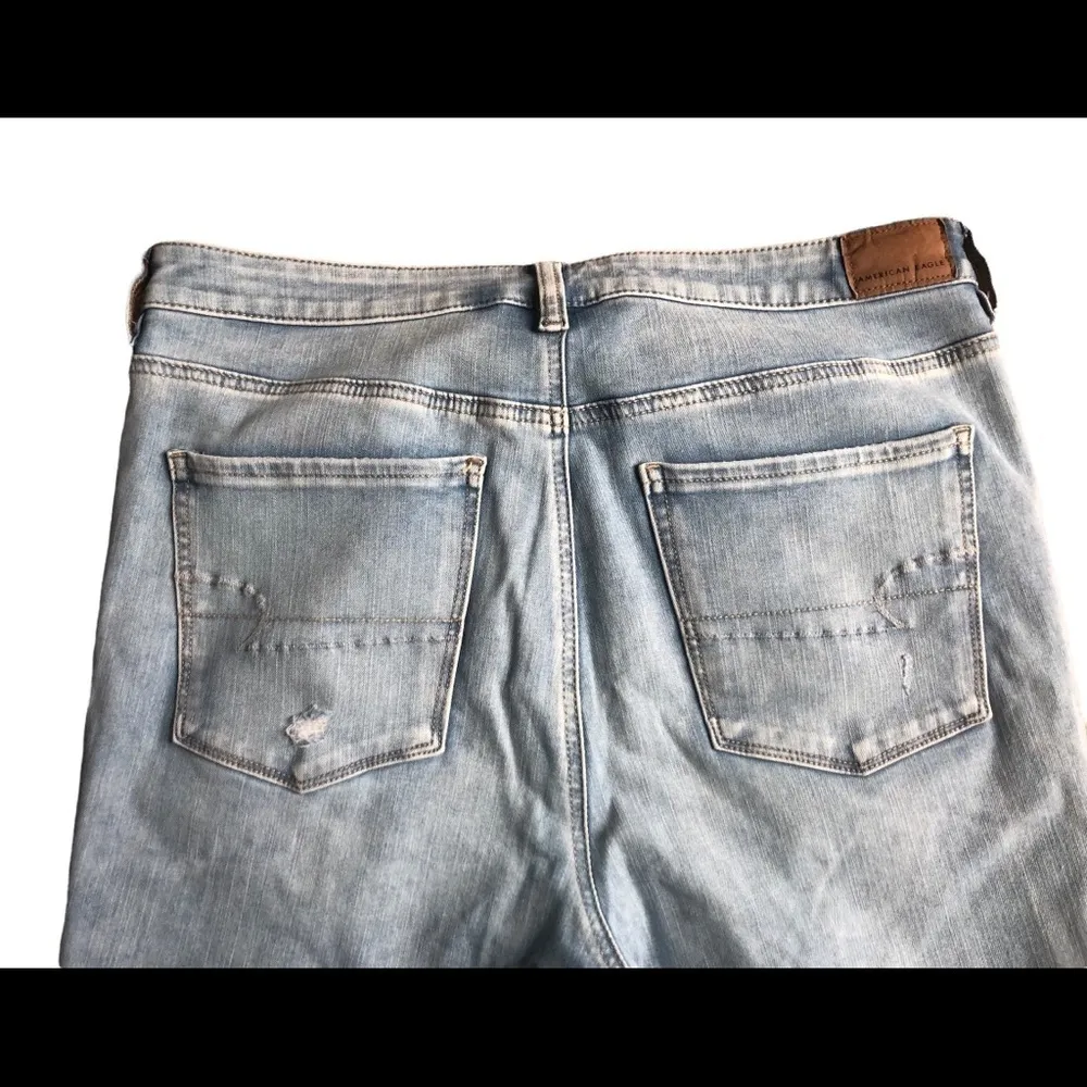 American Eagle  Destroyed Highest Rise Jegging Light Wash 360 Stretch 16S - Image 3