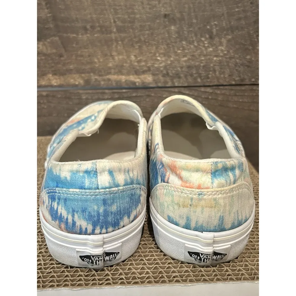 Vans Women's slip On Asher Tie Dye  Rainbow Canvas Skate Shoes Sneakers Size 9 - Image 5
