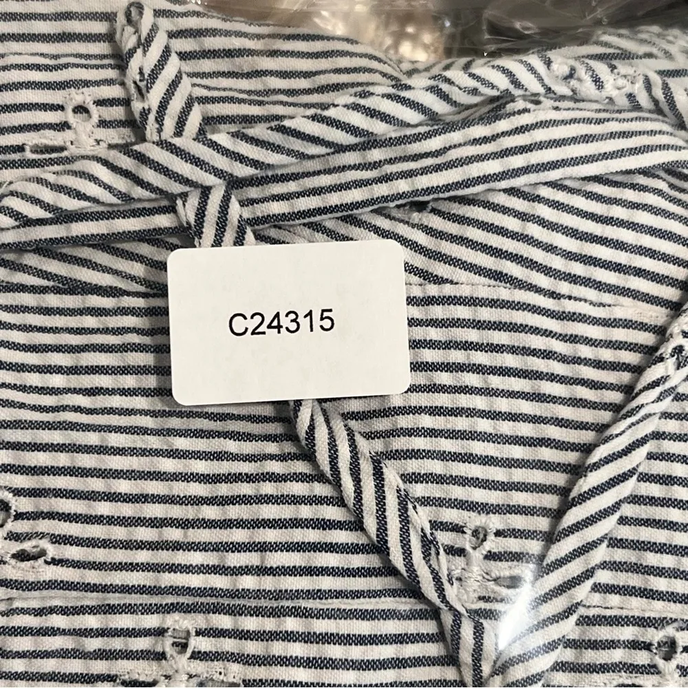 ASOS White and Blue Eyelet Flared Dress Size 4 SKU#C24315 - Image 12