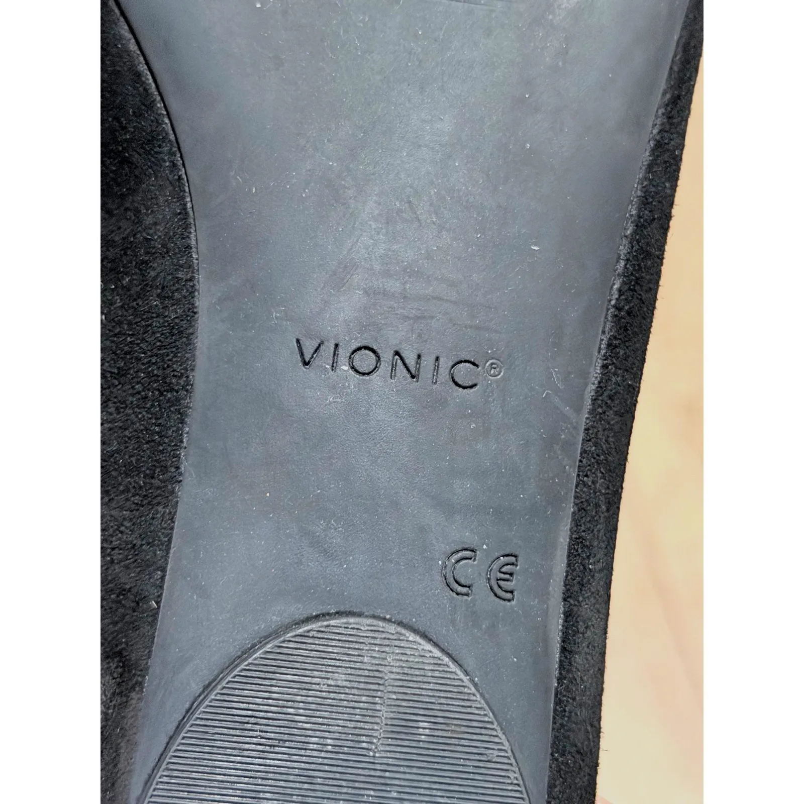 Vionic Callisto Black Suede Ballet Flats Bow Detail Womens 11 Orthopedic Shoes - Image 5