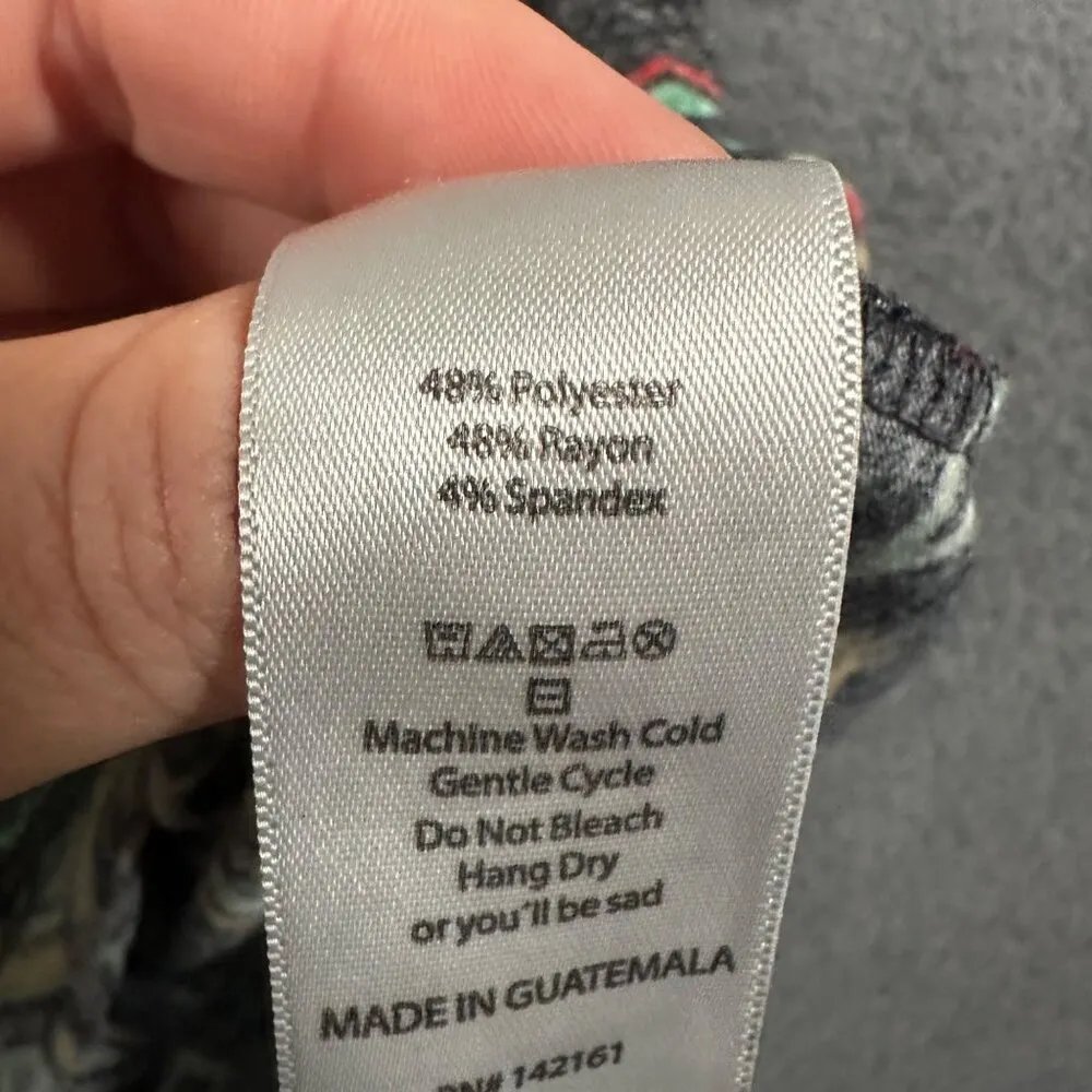 Lularoe XL Julia Dress Gray Multicolor Half Sleeve Round Neck Fitted Form Fittin - Image 7