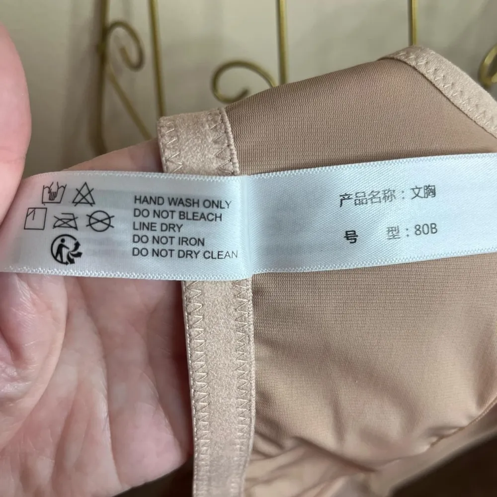 MELENECA Front Closure Underwire Unlined Lace Cup 36B Bra Tan Size undefined - Image 3