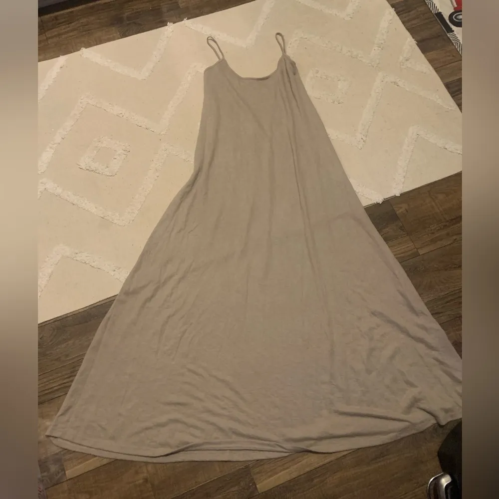 Zara knit tan maxi dress boho classic casual tank dress fall bloggers fav party - Image 2