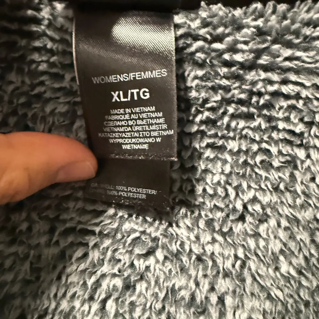 The North Face Gray Sherpa Fleece Full Zip Jacket Cozy Winter,  size  XL - Image 7