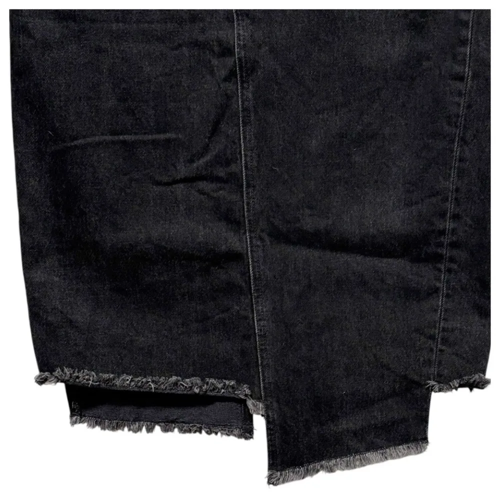 Rag & Bone Sukato High Waist Denim Jean Midi Skirt Black Size 26 - Image 6