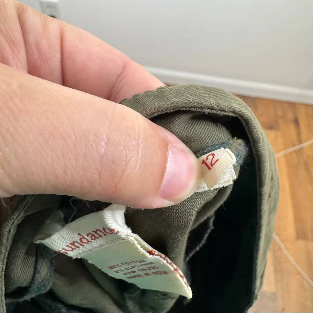 Sundance Olive Straight Leg Pants Size 12 Green - Image 3