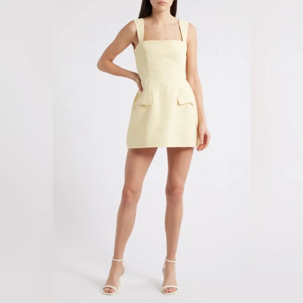 AMANDA UPRICHARD Bethany Skort Romper In Cornsilk, Size Small, $260 - Image 7