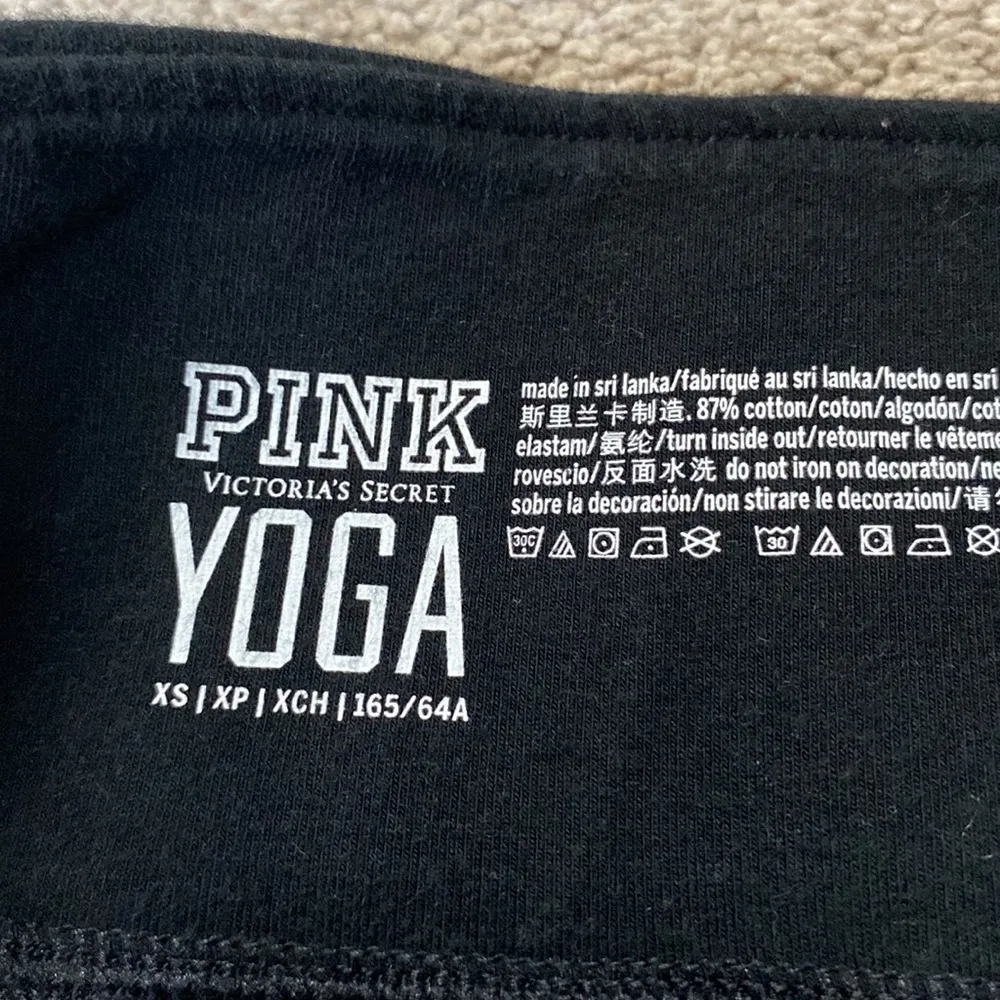Victoria’s Secret PINK Black Sequin Cotton Leggings Size XS - Image 6