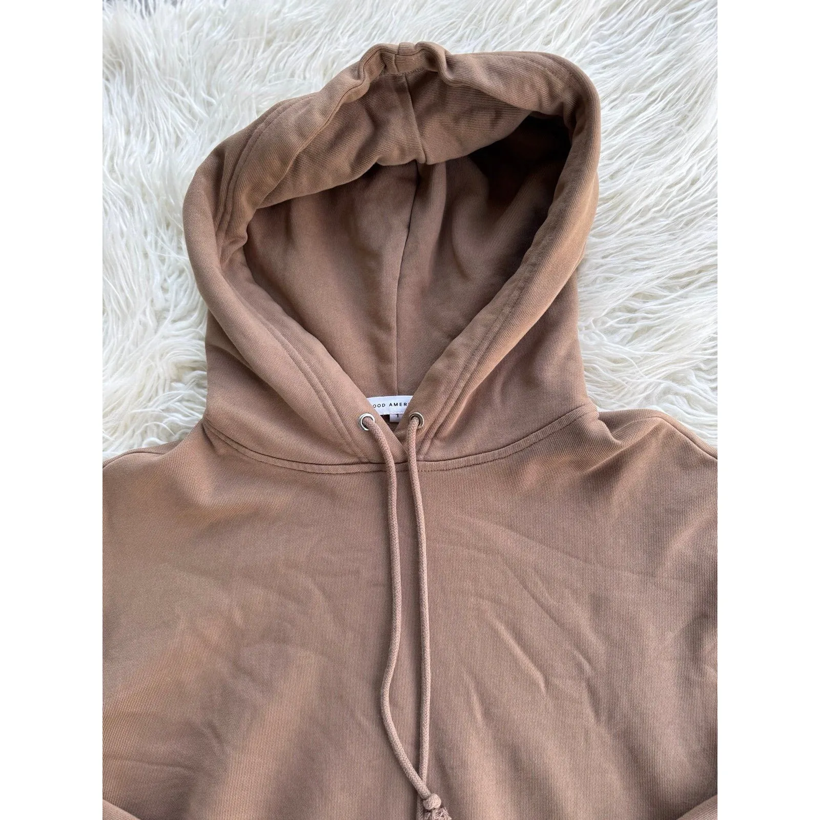Good American Brown Hoodie Size 1 - Image 3