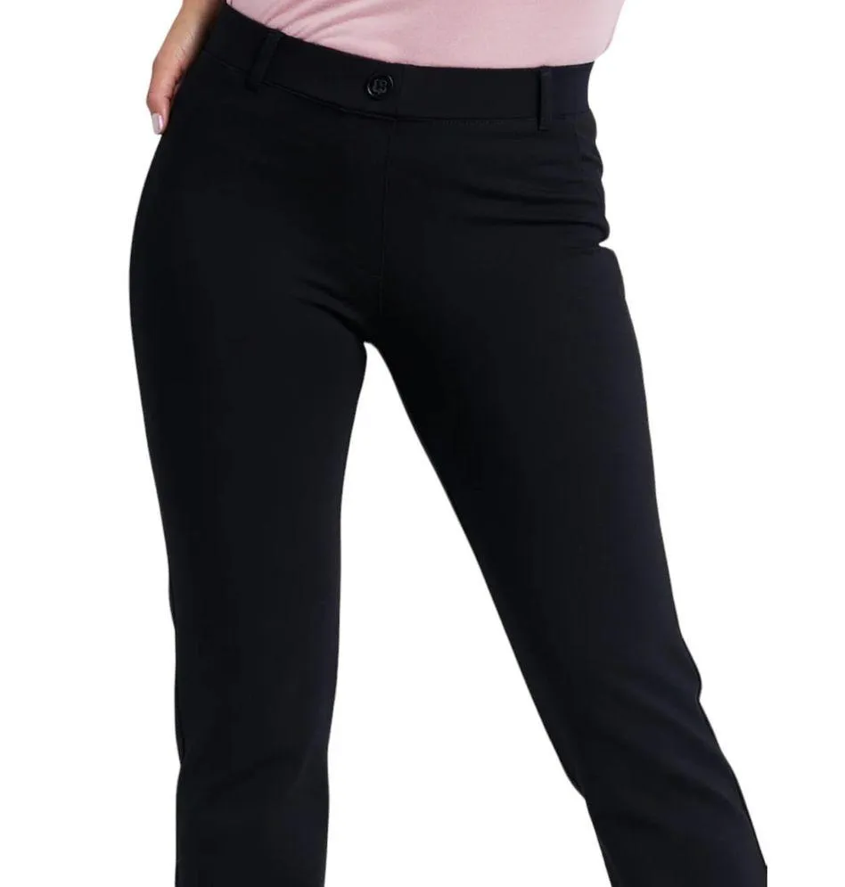 BETABRAND Dress Yoga Pants Black Straight Leg Office Career Comfort Medium EUC - Image 3