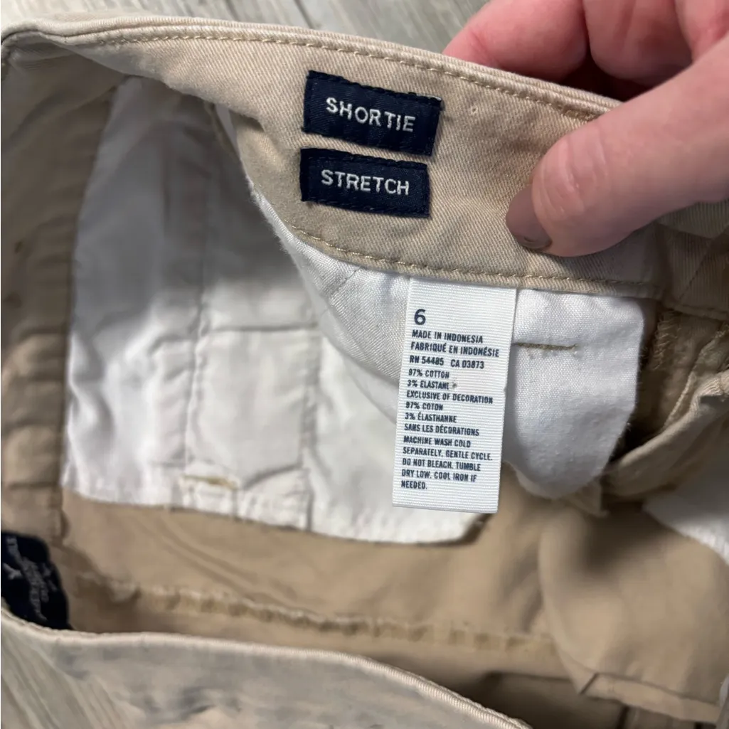 American Eagle Outfitters High Waist tan Shortie Stretch  Shorts - Image 3