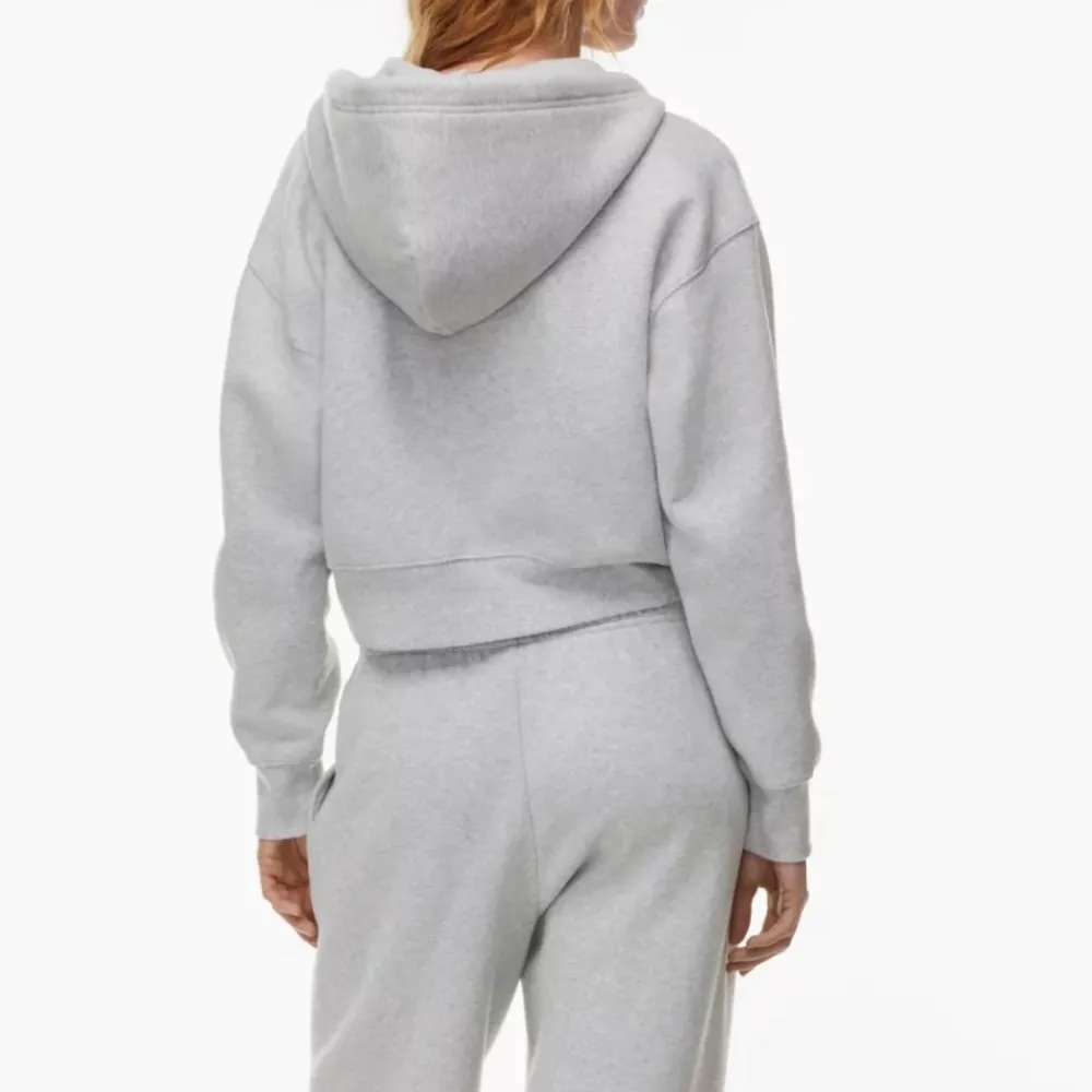 Aritzia color Heather Chrome Cozy Fleece Boyfriend Boxy Zip Hoodie - Image 4