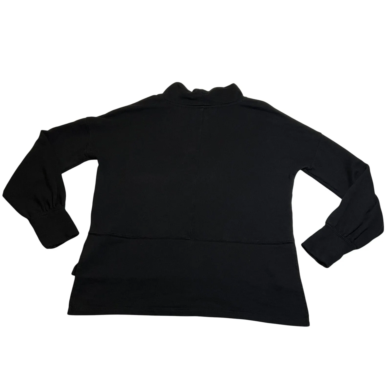 Caslon Mock Neck Sweatshirt Size Medium Minimalist Casual Neutral Layers Cotton - Image 2