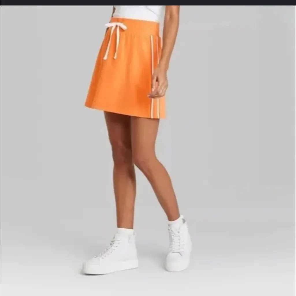 Wild Fable Size Large Orange Tennis Mini Skirt A-line pickleball - Image 2
