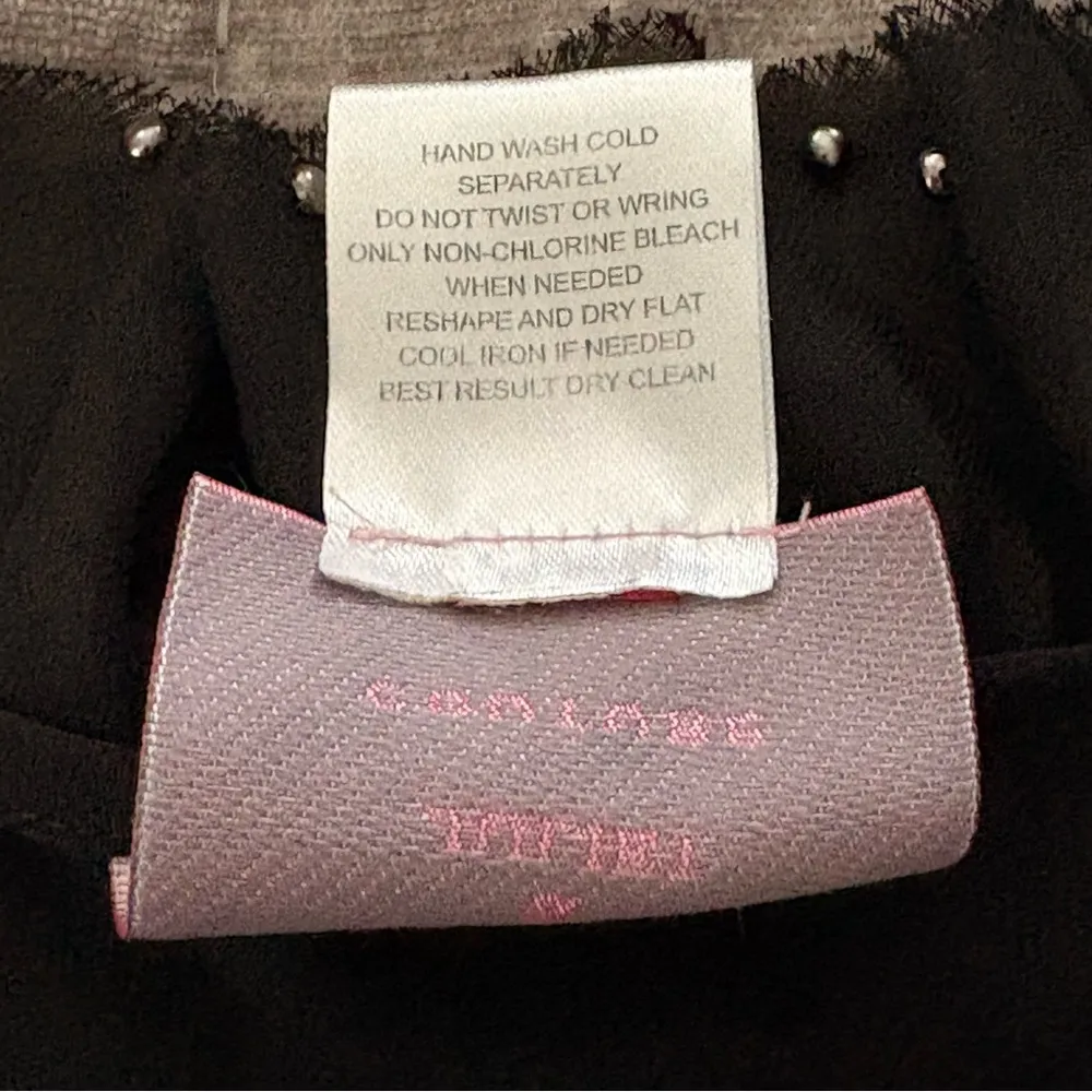 Romeo and Juliet Couture Ruffle Studded Vest In Black, Sz S - Image 15