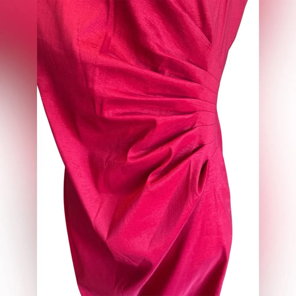 Adrianna‎ Papell Formal Solid Red Cap Sleeve Dress Women’s Size 14P - Image 3