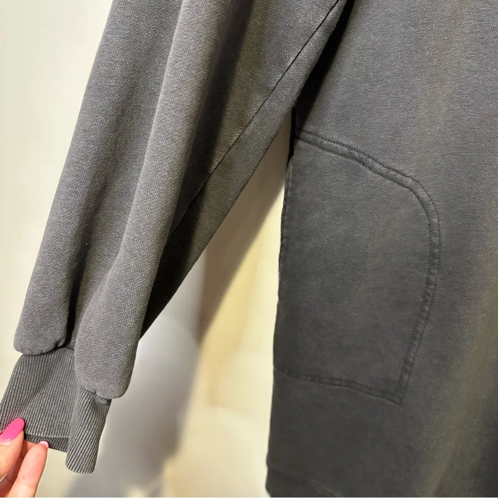 anthropologie daily practice washed tunic sweatshirt dress size extra small Gray - Image 3