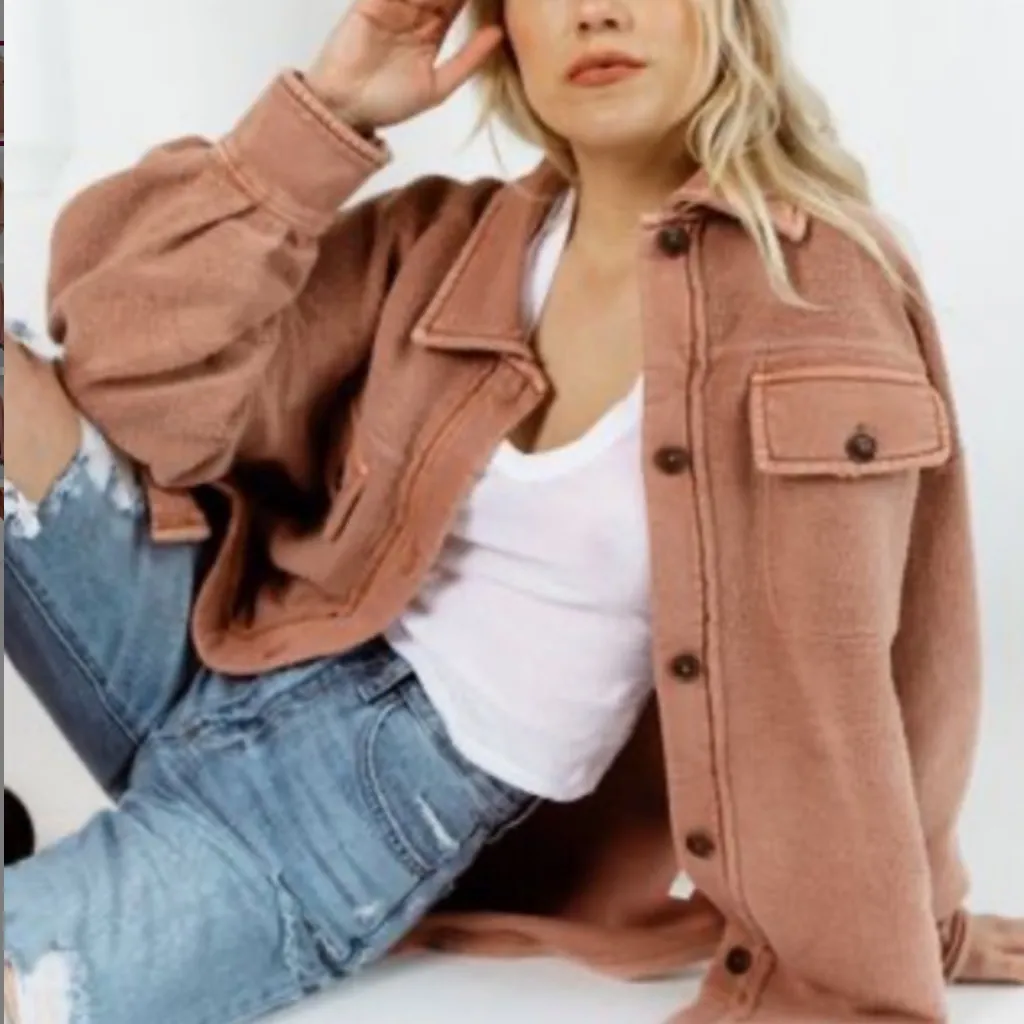 Free People Ruby Jacket in Cider sz XS EUC $178R - Image 3