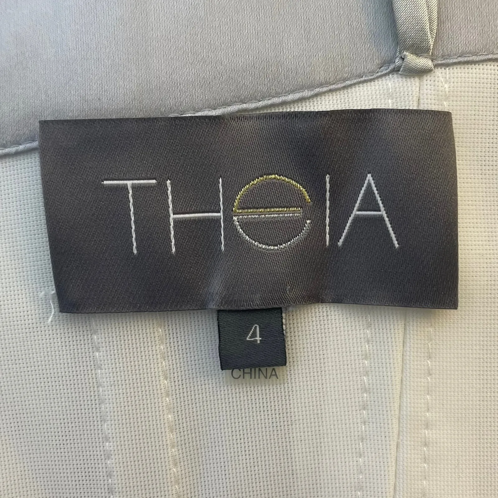 NWT Theia Couture Gold & Gray Silk Formal Strapless Dress Beaded Size 4 $995 - Image 11