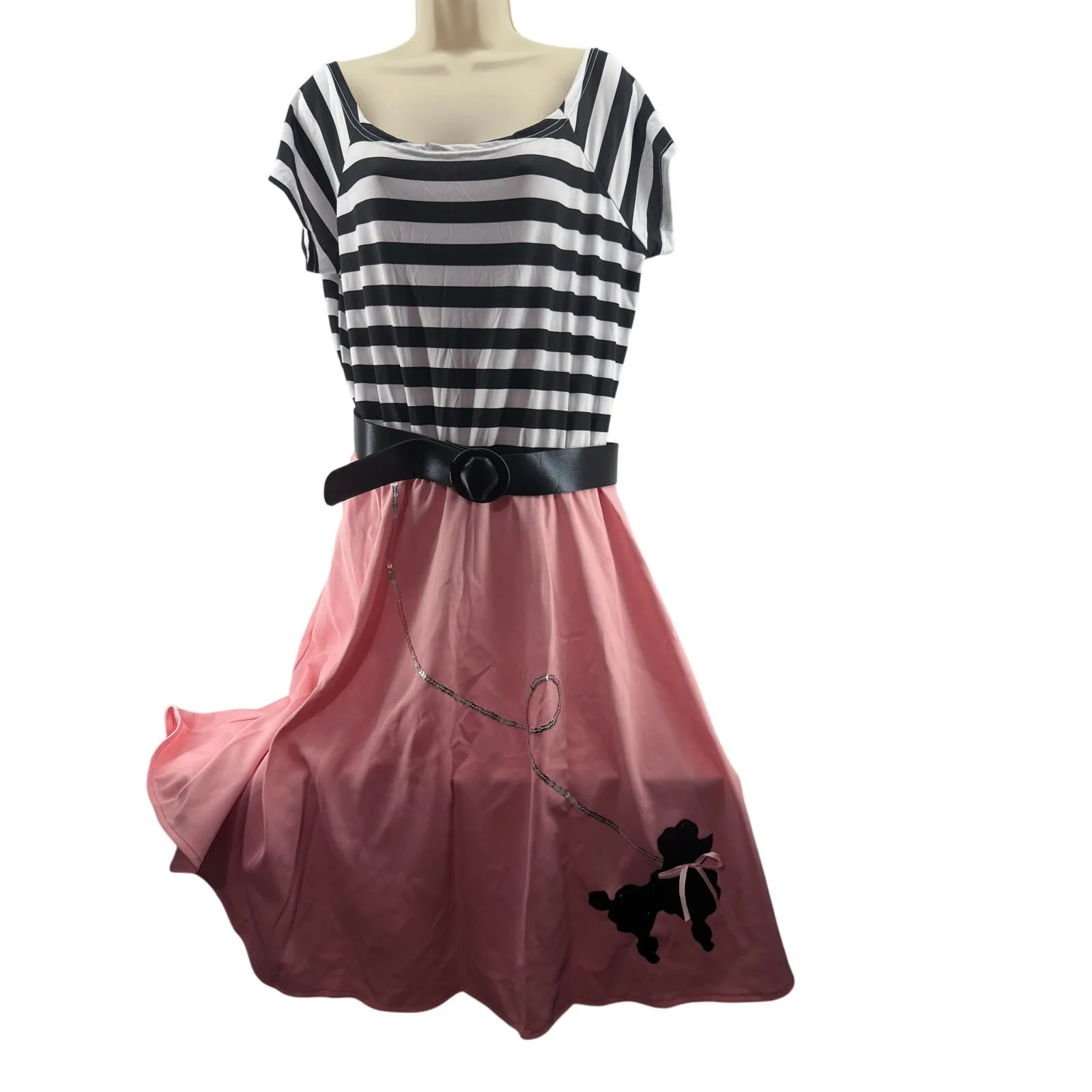 Fun World Poodle Skirt Dress Costume Womens Xlarge Soda Pop Sweetie Black Size XL - Image 2