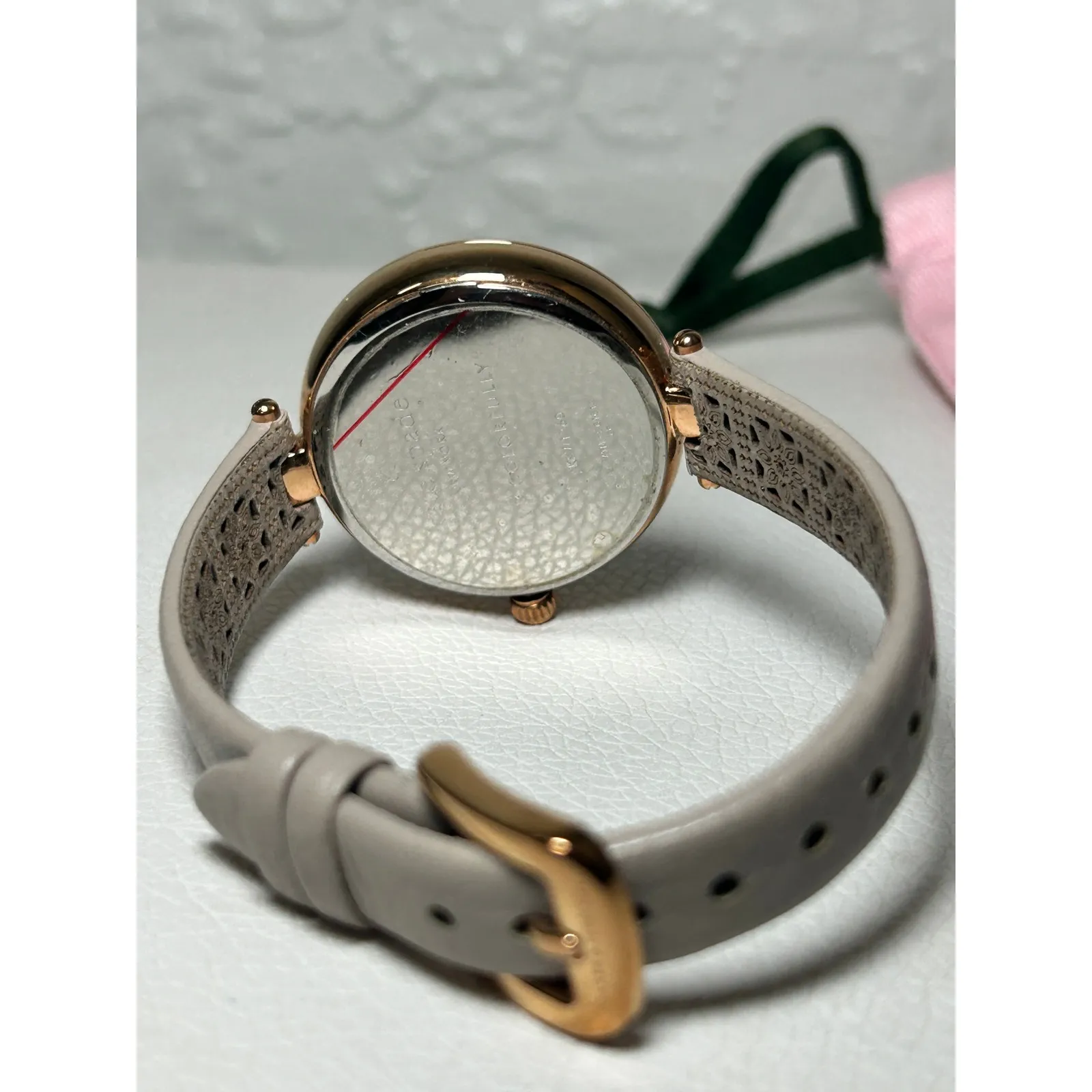 Kate‎ Spade Holland Mandala Watch Gold Pink Crystals Leather Strap Womens Analog - Image 3