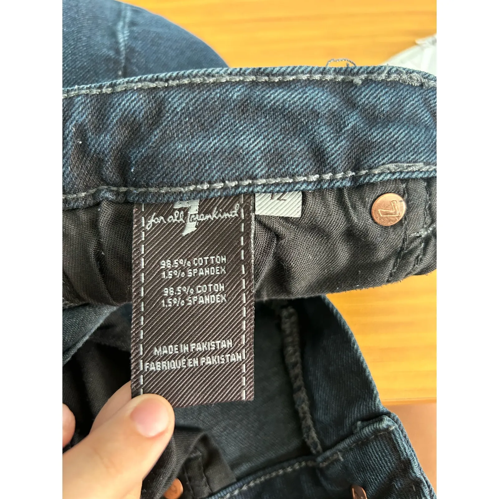 7 For All Mankind Jeans Size 12 Paxton Low Rise Grunge Straight Leg Festival - Image 11