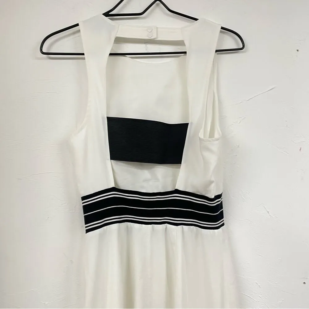 Trouvé White & Black Sleeveless Midi Dress Womens S Sporty Casual Beachy Macy's - Image 6