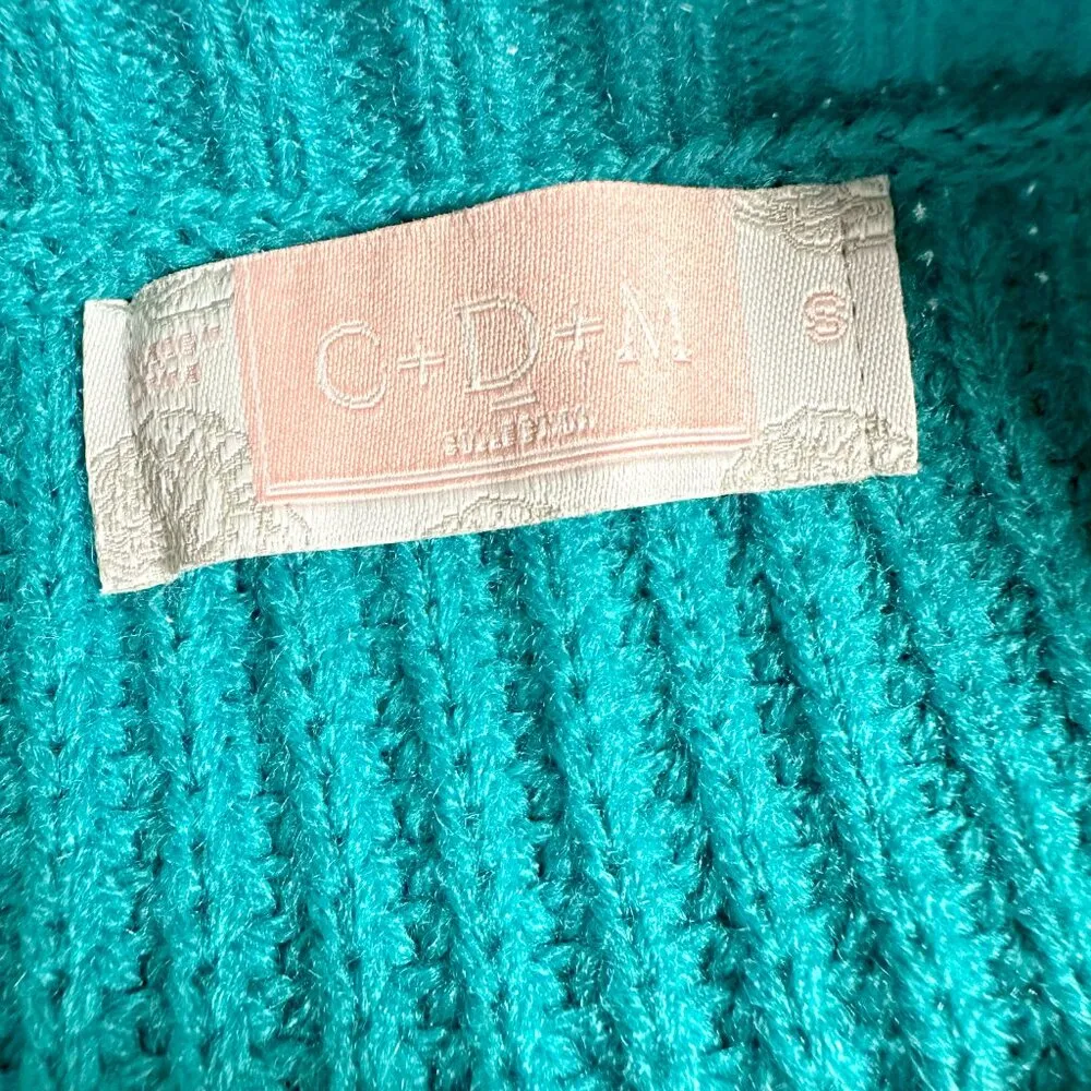 C+D+M Bubbly Bubble Sleeve Knit Sweater Blue - Image 5