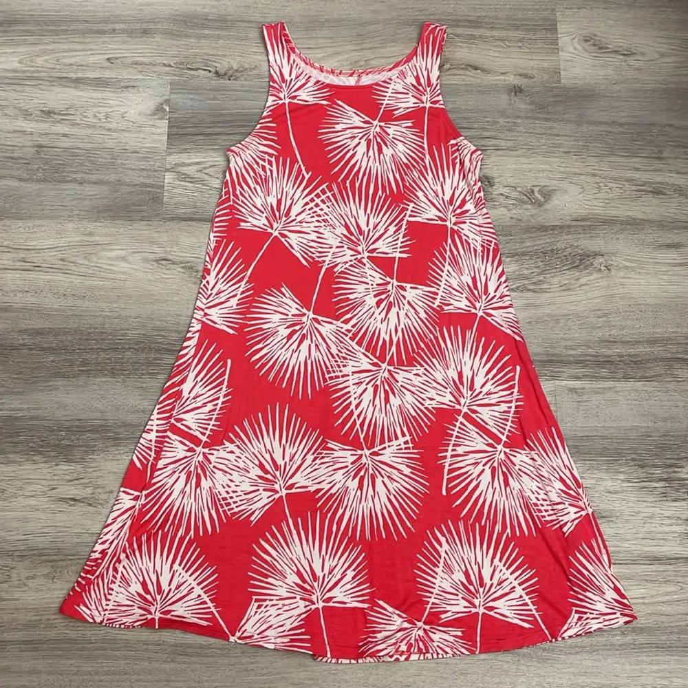 LUXE Paradise Pink & White Floral Print Sleeveless Swing Dress Size XS - Image 5