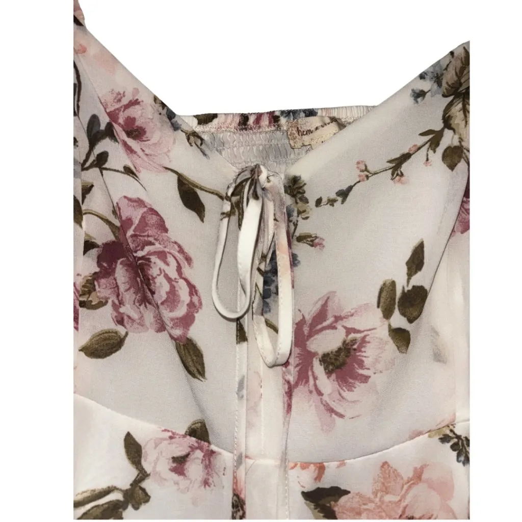 204. Hem & Thread Floral Peasant Top – Size Medium - Image 4
