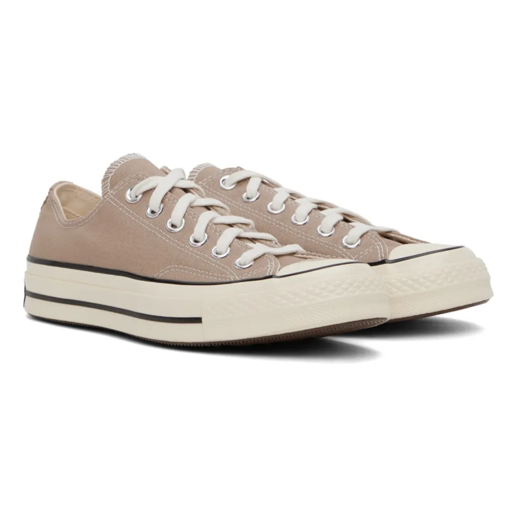 NWOB Converse Taupe Chuck 70 Vintage Canvas Sneakers in Taupe - Image 3
