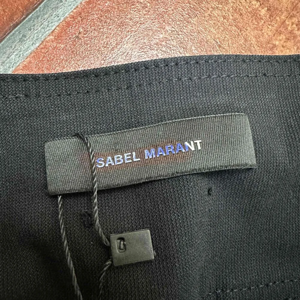 Isabel Marant Staya Flat Front Straight-Leg Pants - Image 3