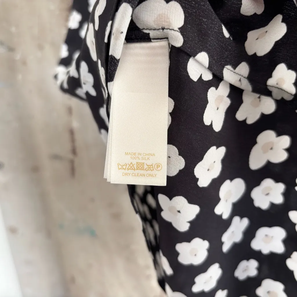 Kate Spade Mini Faye Floral Print Silk Shirtdress - Image 7