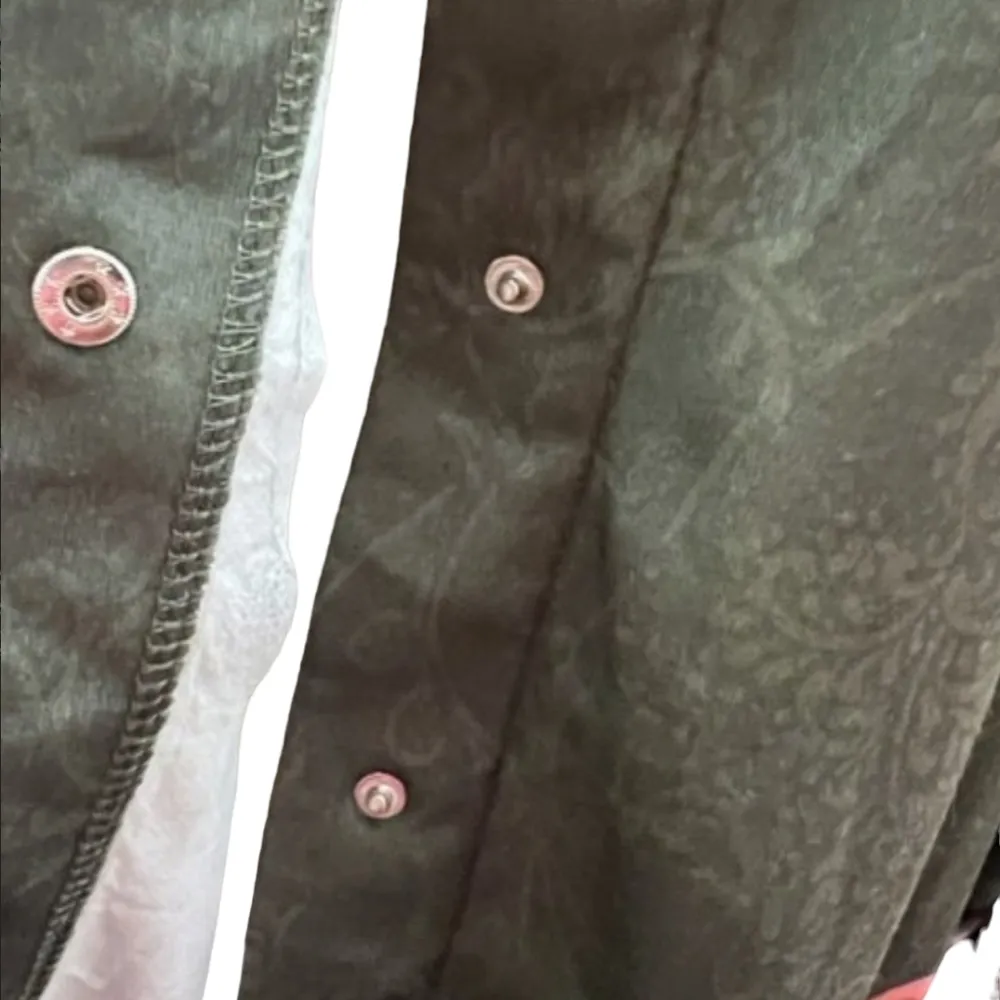 Vintage 90s Blair Green Paisley Cat Dog Farm Print Button Jacket 💚 Size 3XL 🐾 - Image 7