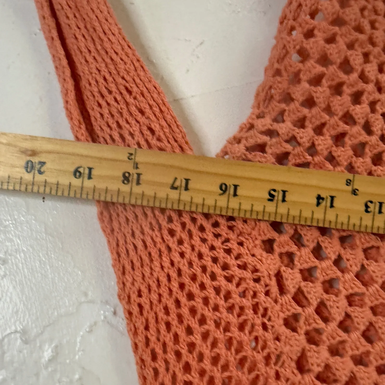 Faded Glory Vintage Y2k Authentic Coral Crochet Top S Festival Rave Hippie - Image 5