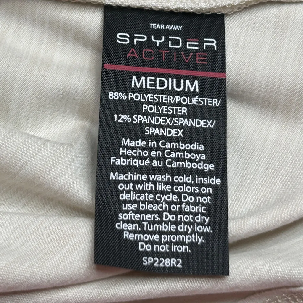Spyder Active Women’s Short Sleeve Performance Tee Shirt Beige Medium - Image 10