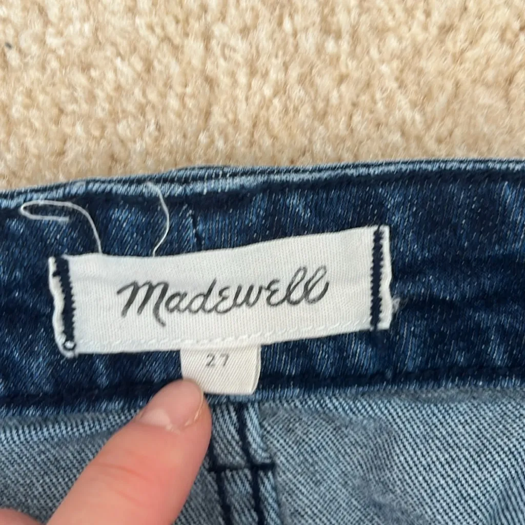 Madewell Blue Denim Jean Utility Zipper Zip-up Zip Front Mini Skirt in Size 27 - Image 7